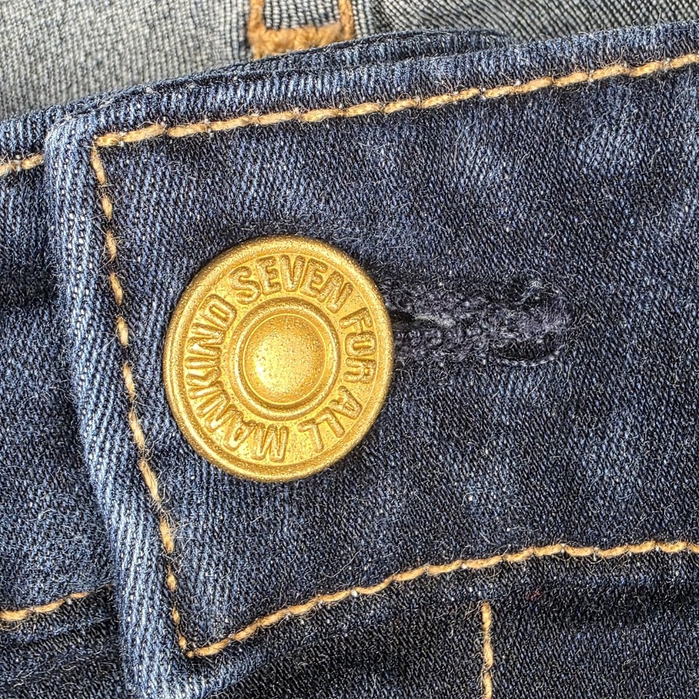 7 For All Mankind Jeans Womens Size 26 Jiselle Flare Dark Wash Blue Denim Pants‎ - Picture 6 of 13